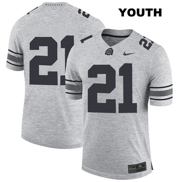 Ohio State Buckeyes Youth Parris Campbell #21 Gray Authentic Nike No Name College NCAA Stitched Football Jersey YM19S54IA